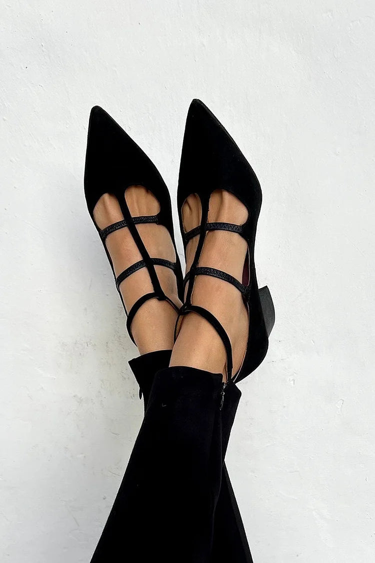 Giada | Zapato de tacón Spitzer con tiras cruzadas