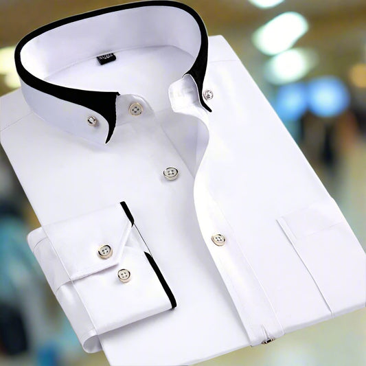 Alberto | Camisa clásica de algodón de manga larga