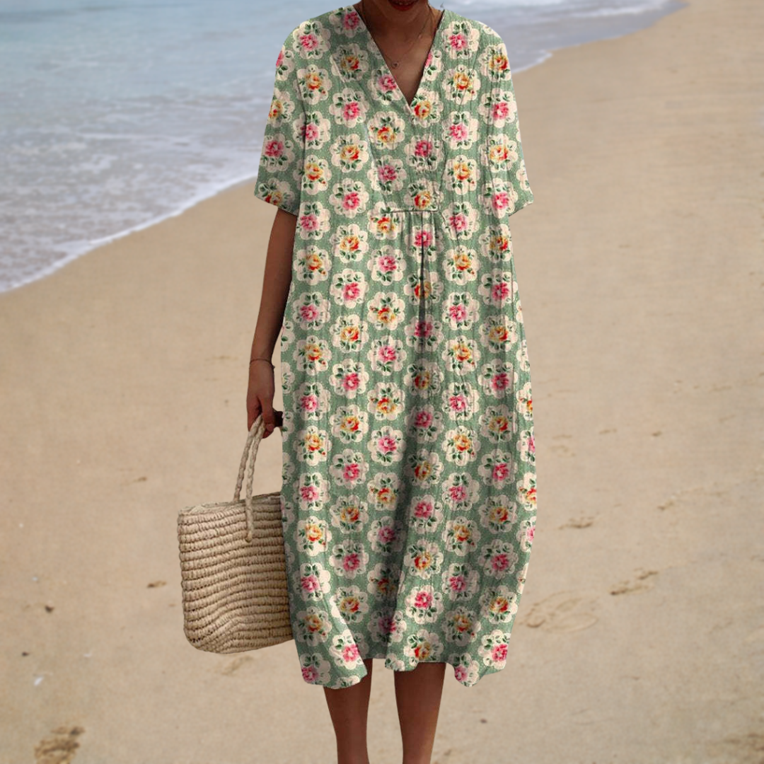 Romina | Vestido floral retro