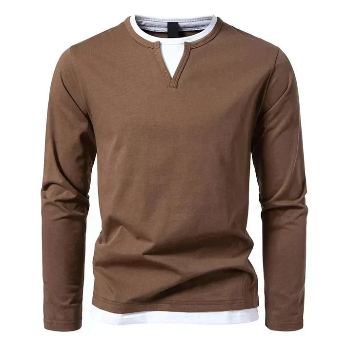 Alvin | Camiseta de manga larga premium de algodón peinado