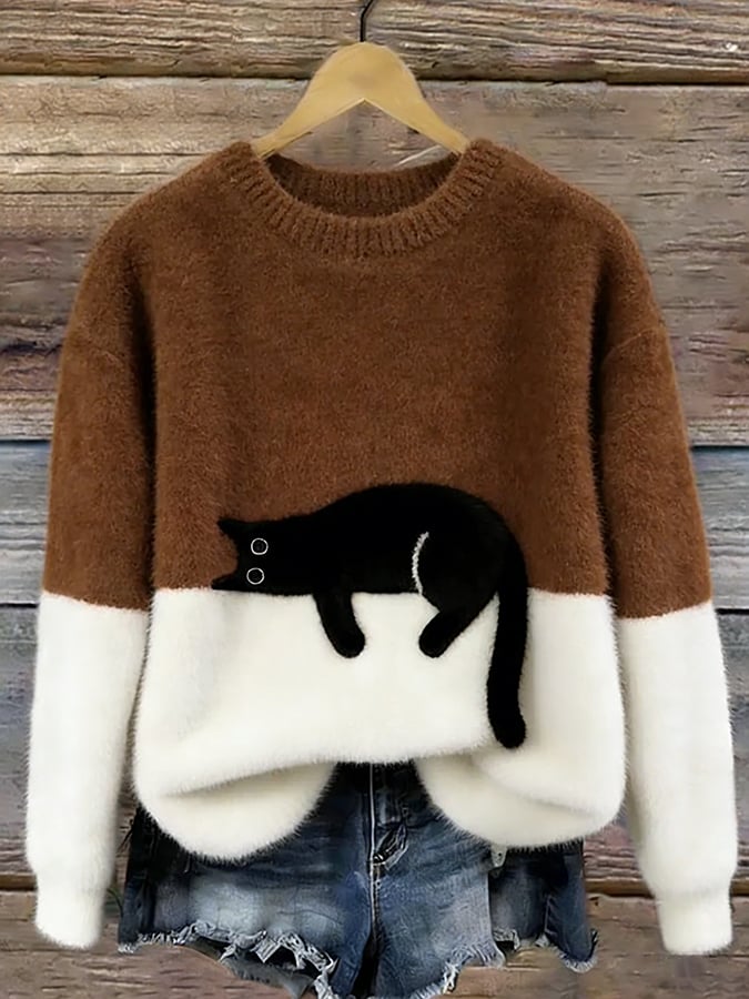 Luna | Sudadera para mujer con estampado de gato