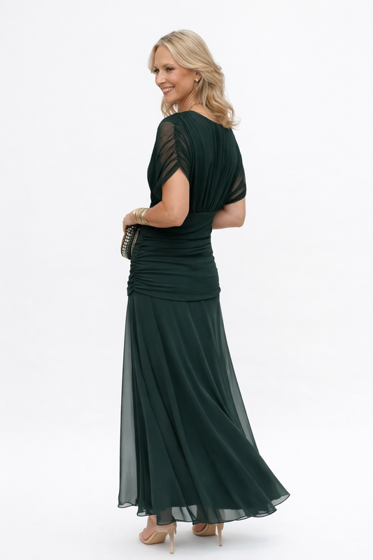 Serrano Madrid | Alicia vestido elegante y favorecedor con escote en V