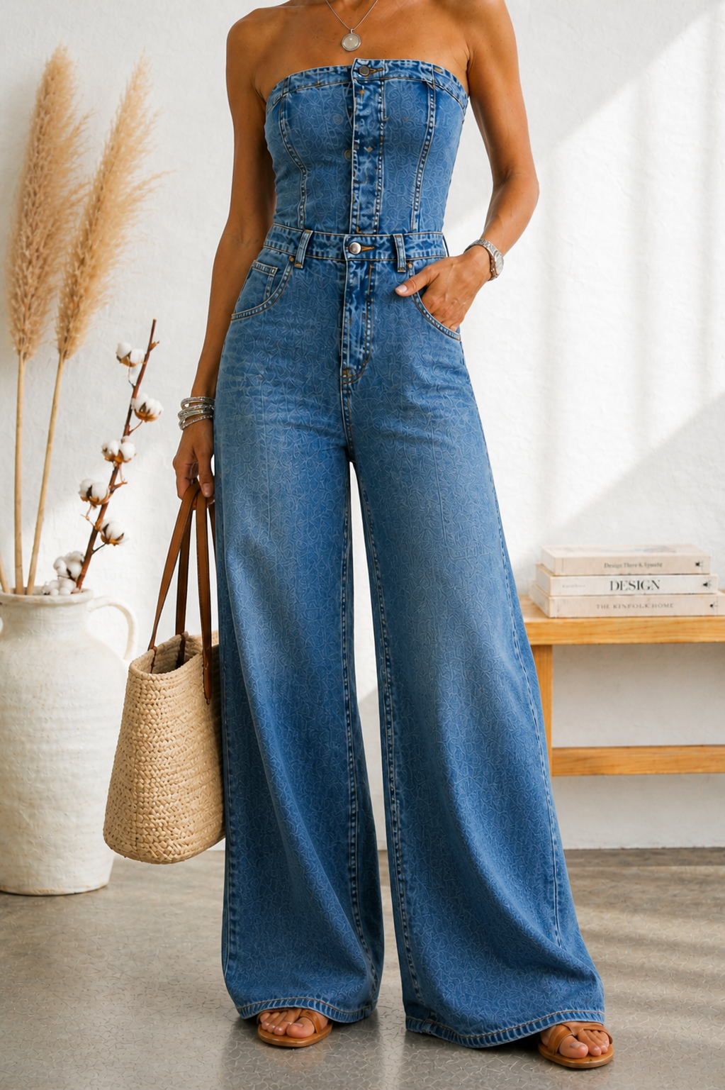 Serrano Madrid™ | Mono Azul Sculpt Strapless