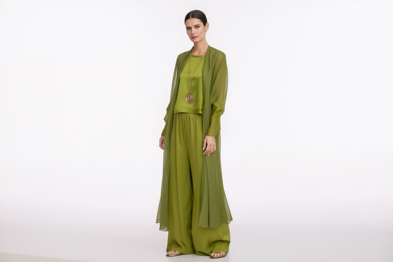 Martina | Elegante conjunto verde de 3 piezas