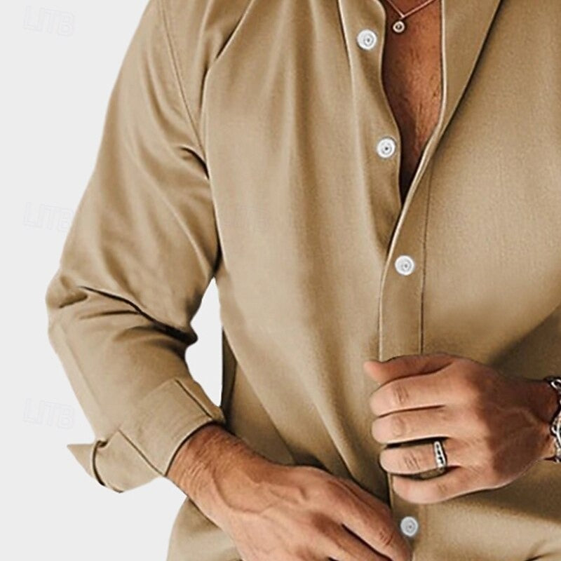 Adriano™ | Camisa gris carbón de tejido técnico transpirable
