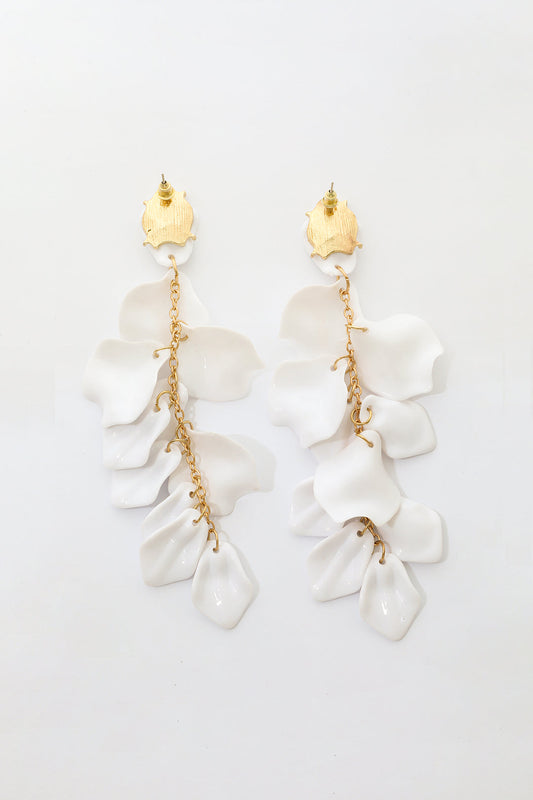 Pendientes de Gotas de Pétalos de Orquídea