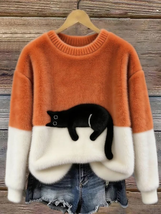 Luna | Sudadera para mujer con estampado de gato