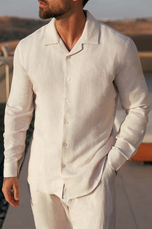 Nápoli™ · Camisa de lino manga larga
