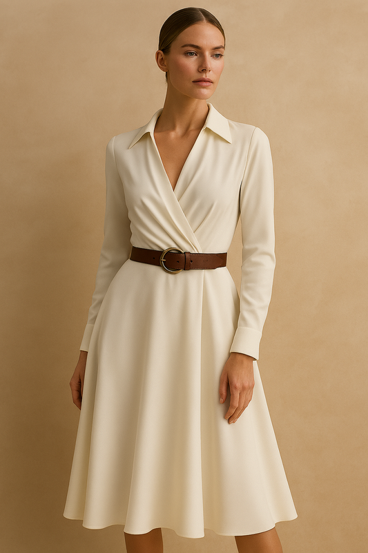Vestido midi elegante – estilo mediterráneo