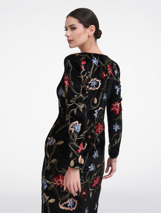 Luna | Vestido Midi Floral Elegante