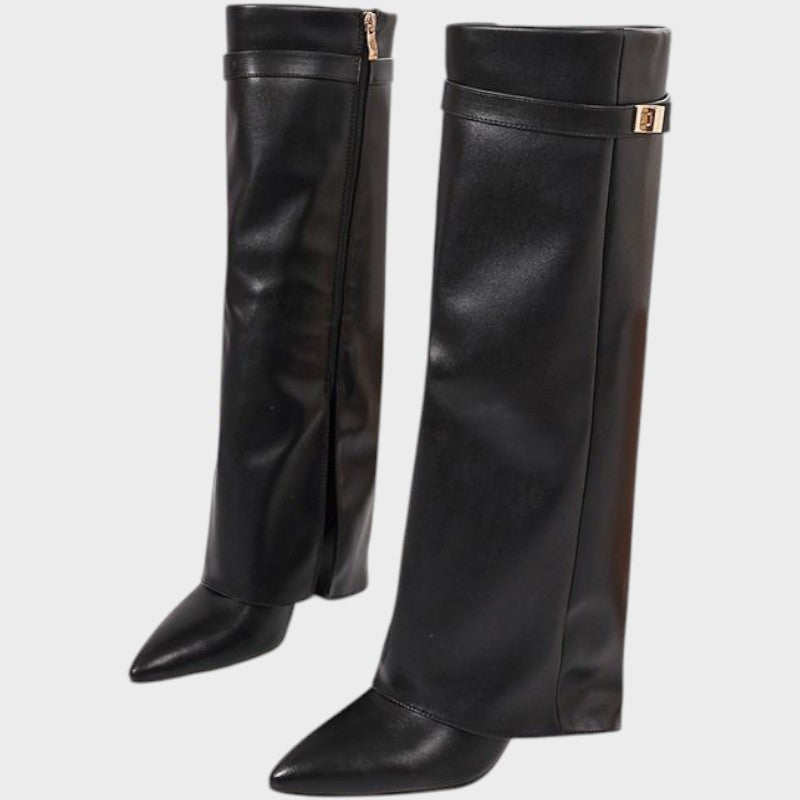 Luna |  Botas de Caña Alta de Cuero