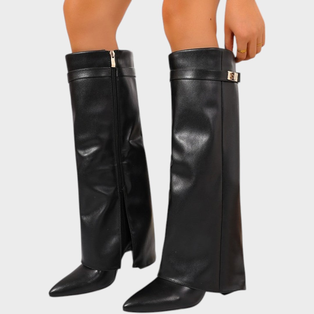 Luna |  Botas de Caña Alta de Cuero