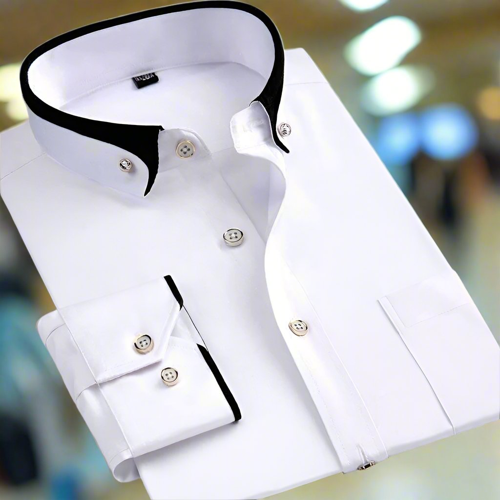 Alberto | Camisa clásica de algodón de manga larga