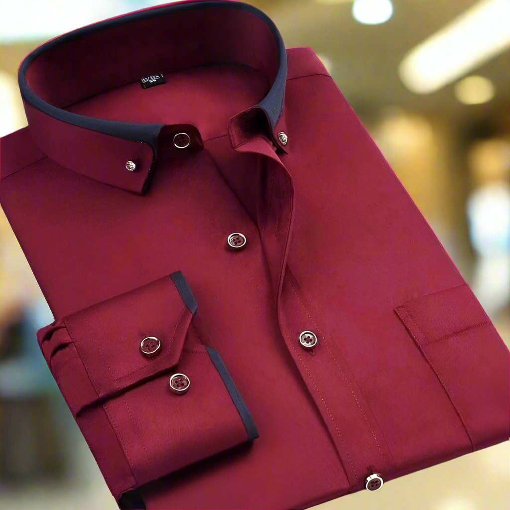 Alberto | Camisa clásica de algodón de manga larga