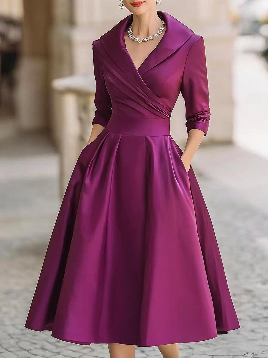 Lina | Vestido midi negro