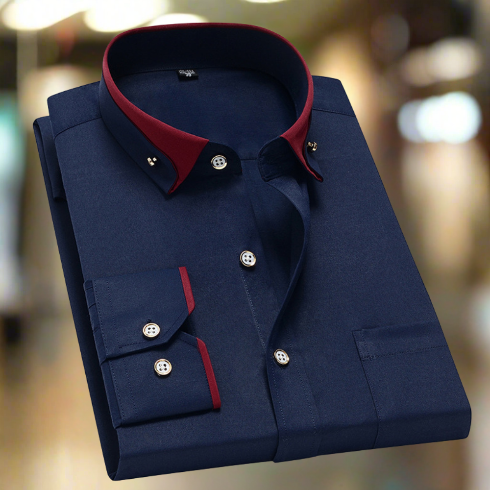 Alberto | Camisa clásica de algodón de manga larga