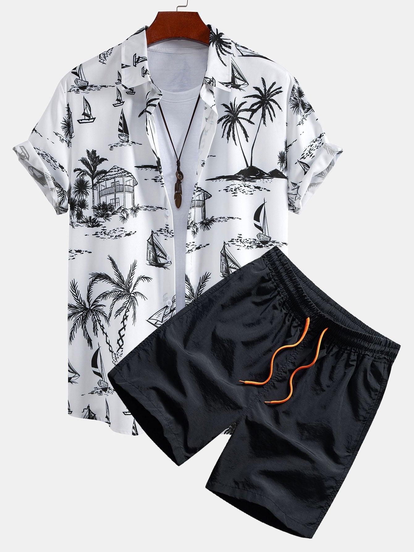 Tropez™ · Conjunto camisa y short estampado tropical