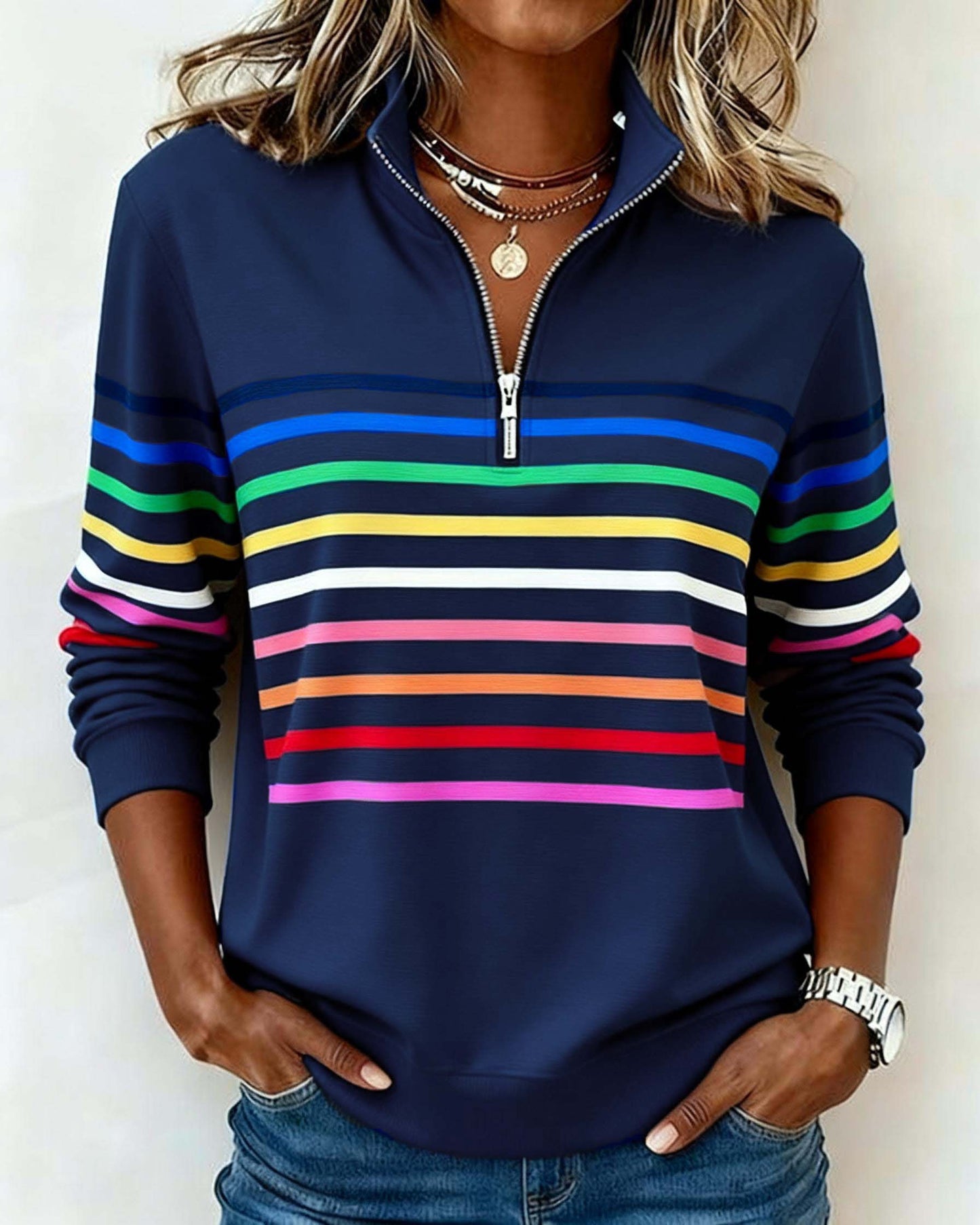 MARIA | Jersey casual con comodidad y estilo colorido para el día a día