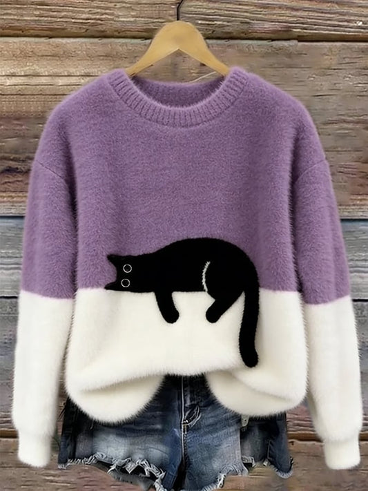 Luna | Sudadera para mujer con estampado de gato