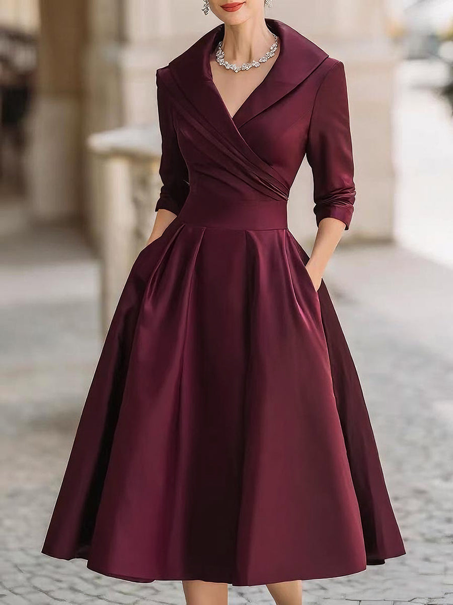 Lina | Vestido midi negro