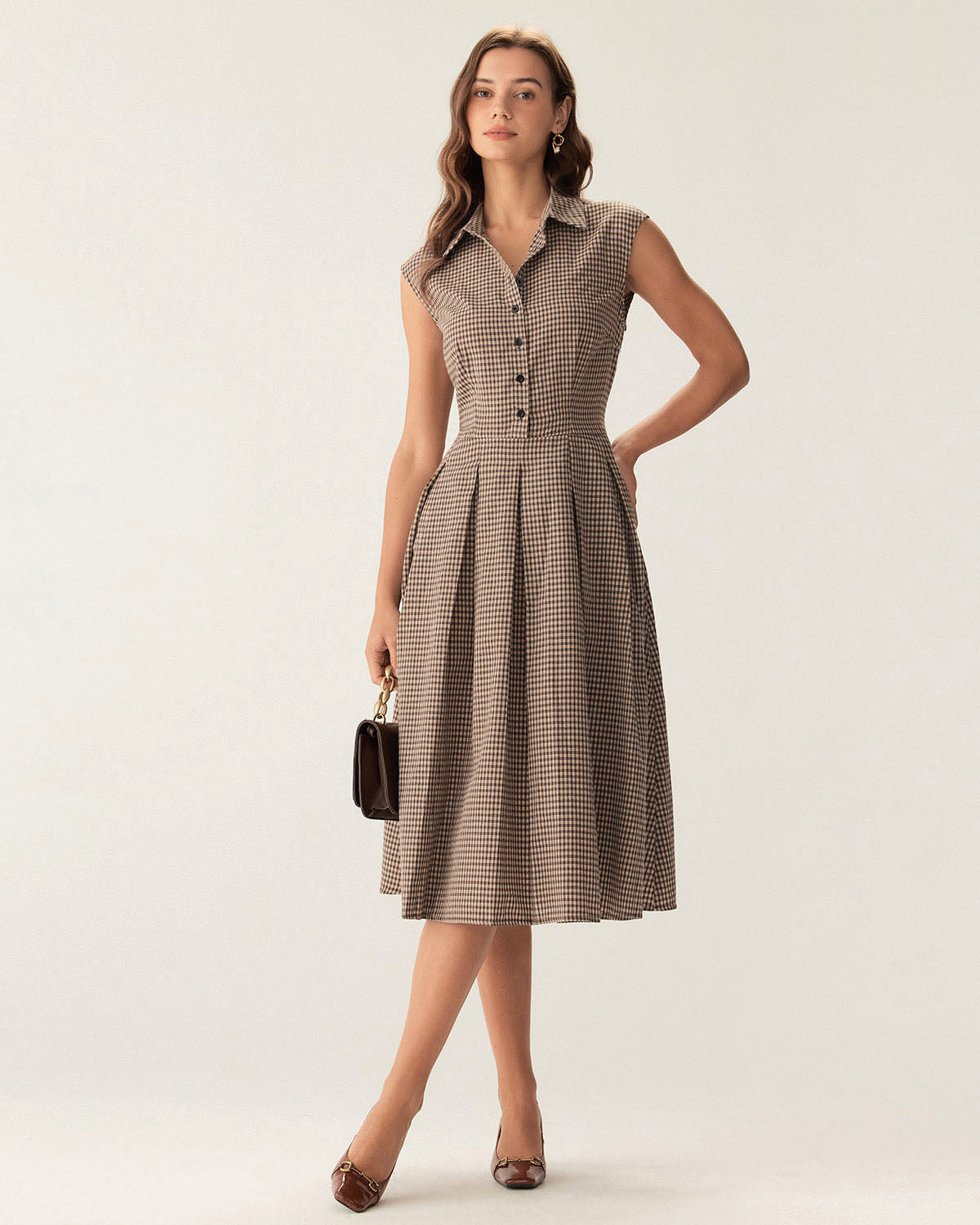 Claudia | Vestido Silueta A-line estampado atemporal