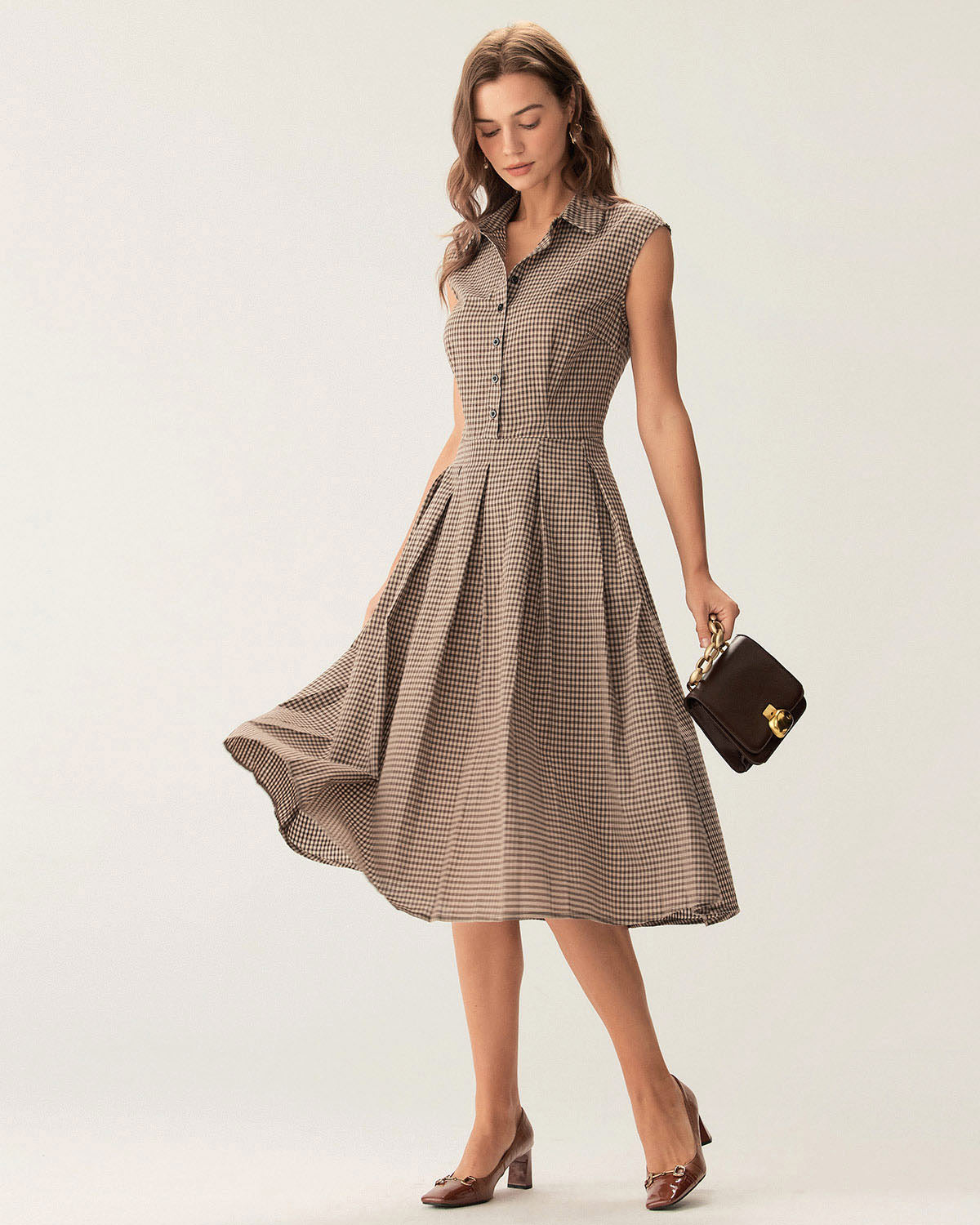 Claudia | Vestido Silueta A-line estampado atemporal