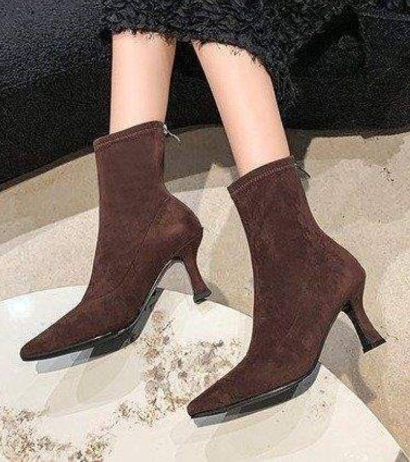 Fulvia - Botines minimalistas de piel con tacón medio