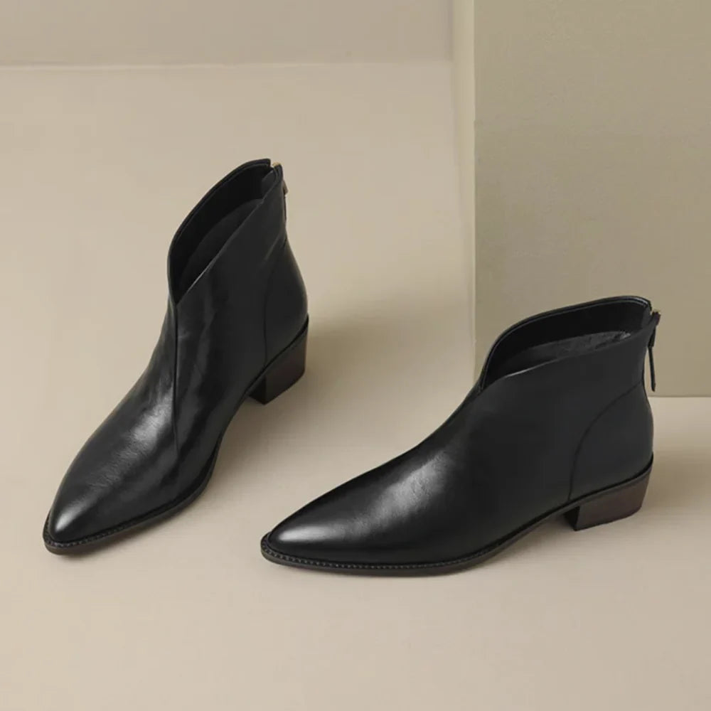 Anita - Botines de lujo con tacón bajo