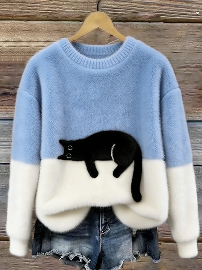 Luna | Sudadera para mujer con estampado de gato