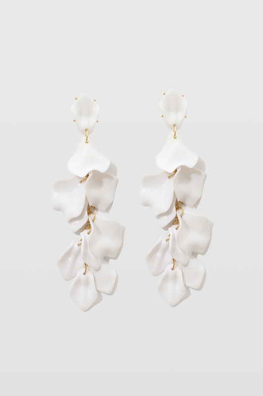 Pendientes de Gotas de Pétalos de Orquídea