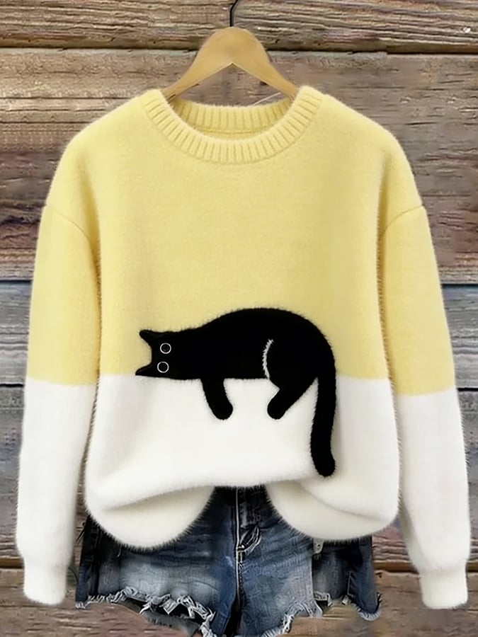 Luna | Sudadera para mujer con estampado de gato