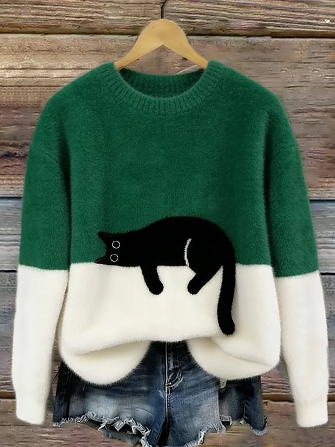 Luna | Sudadera para mujer con estampado de gato