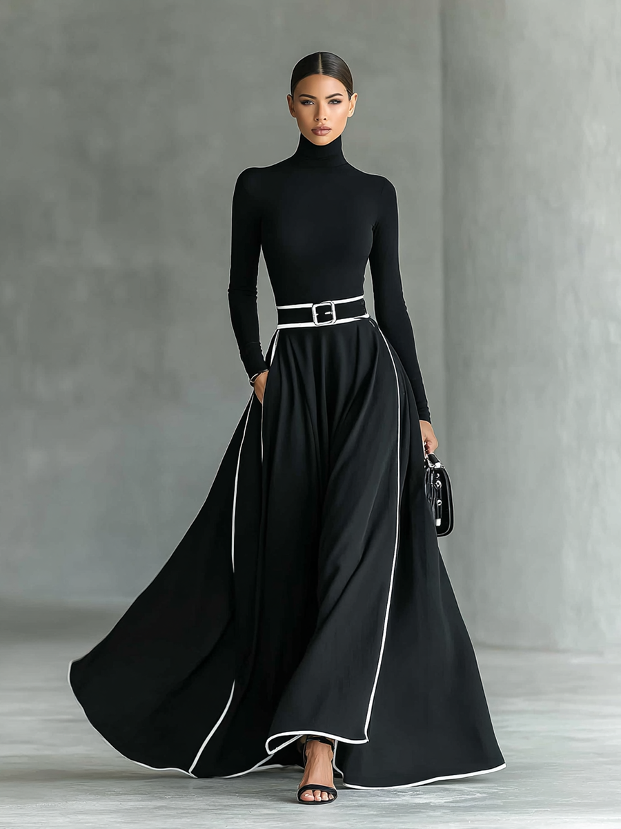 Ginevra | Vestido largo negro
