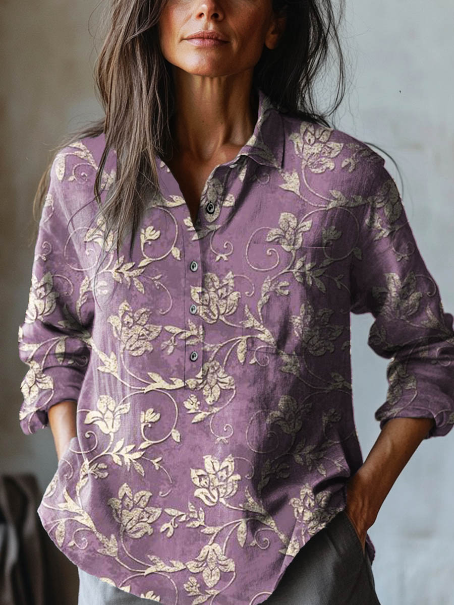 Livia Verona | Camisa de lino estampada