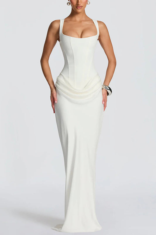 Leonor ❘ Vestido maxi con escote cuadrado