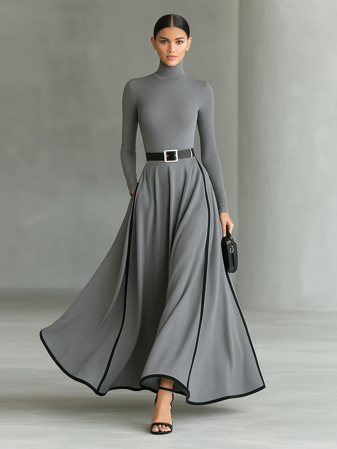 Ginevra | Vestido largo negro
