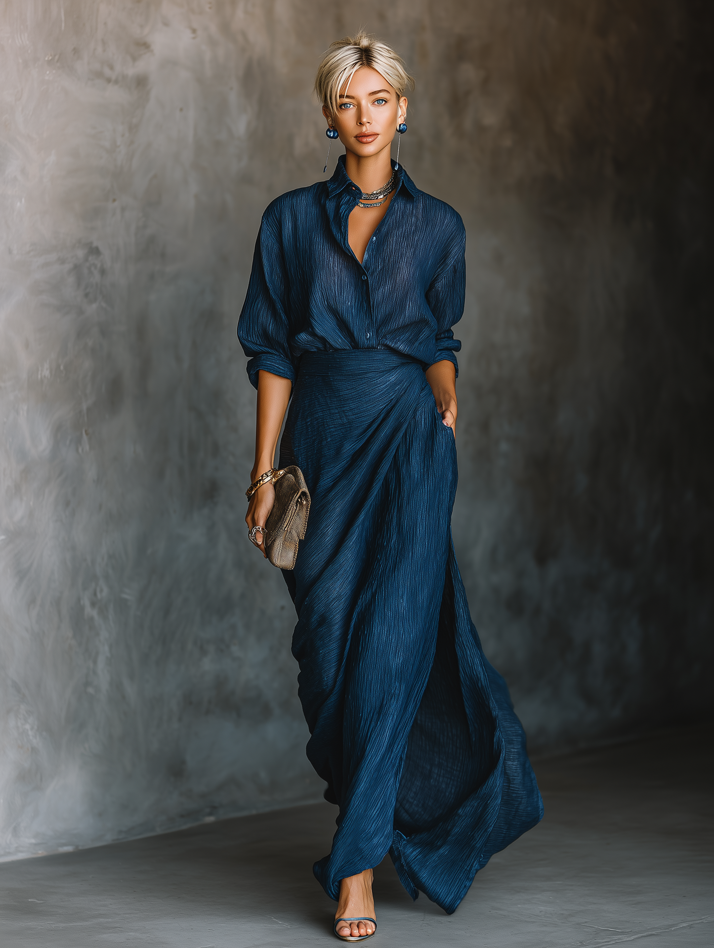 Eleonora | Conjunto de falda larga y camisa elegante