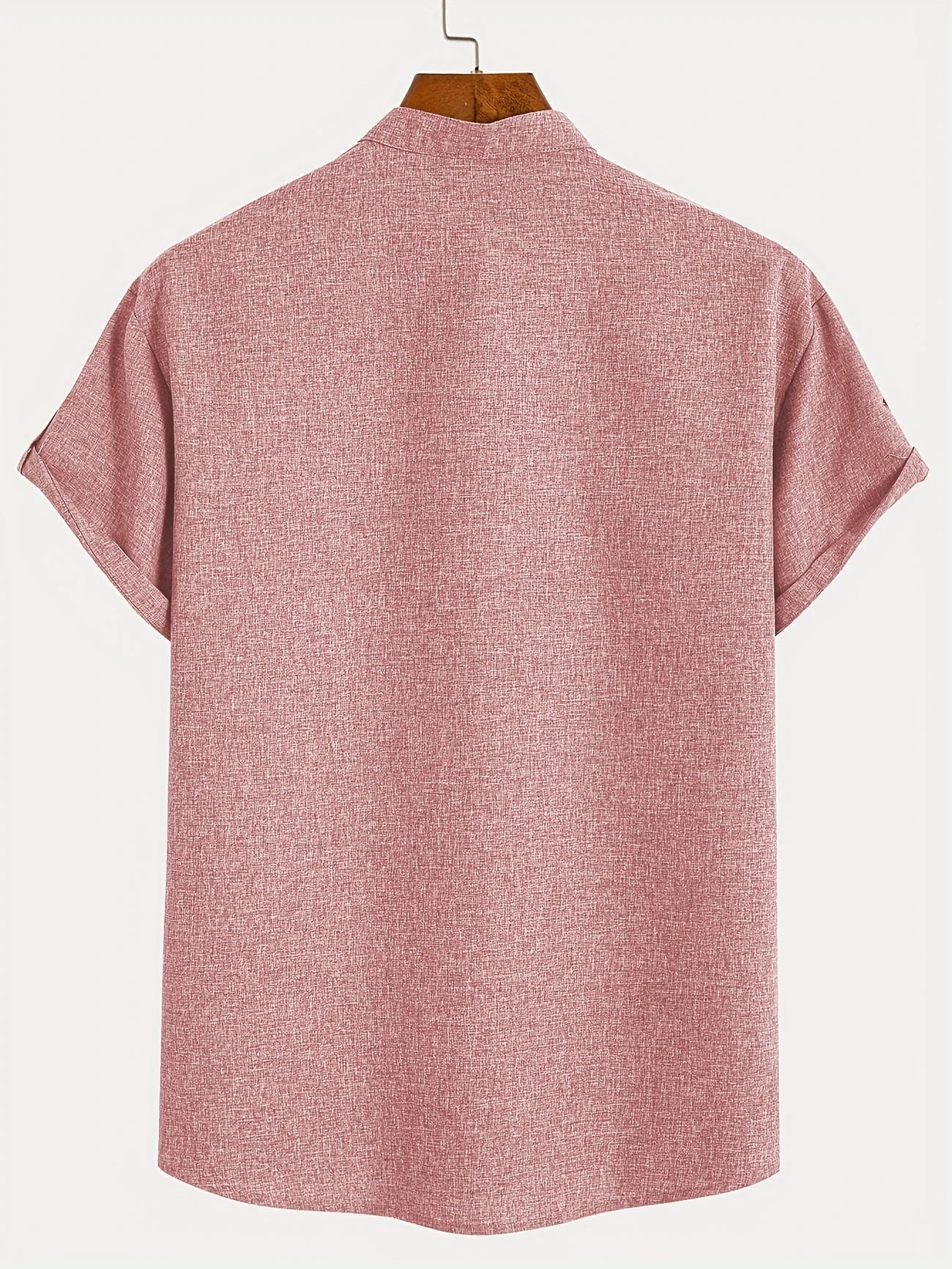 Francisco - Camisa Elegante de Manga Corta con Cuello Alto