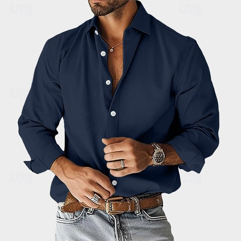 Adriano™ | Camisa gris carbón de tejido técnico transpirable