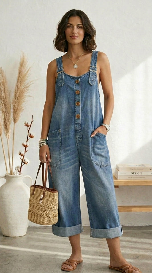 Serrano Madrid™ | Pilar Peto Vintage Azul Tirantes Ajustables