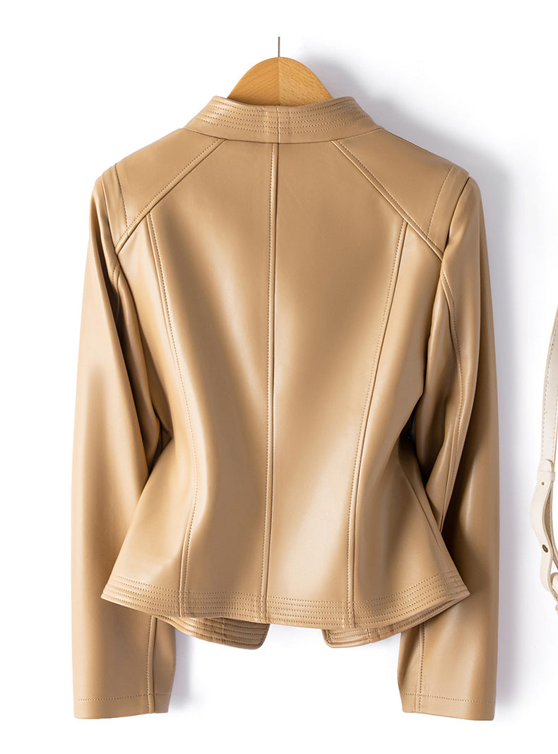Clara Chaqueta moto de piel de oveja