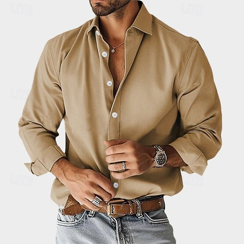 Adriano™ | Camisa gris carbón de tejido técnico transpirable