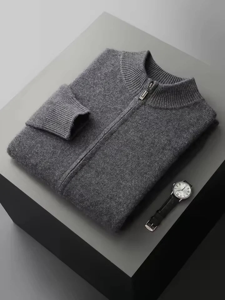 Mirage Sweater | Suéter premium de lana con cremallera y acabado afelpado