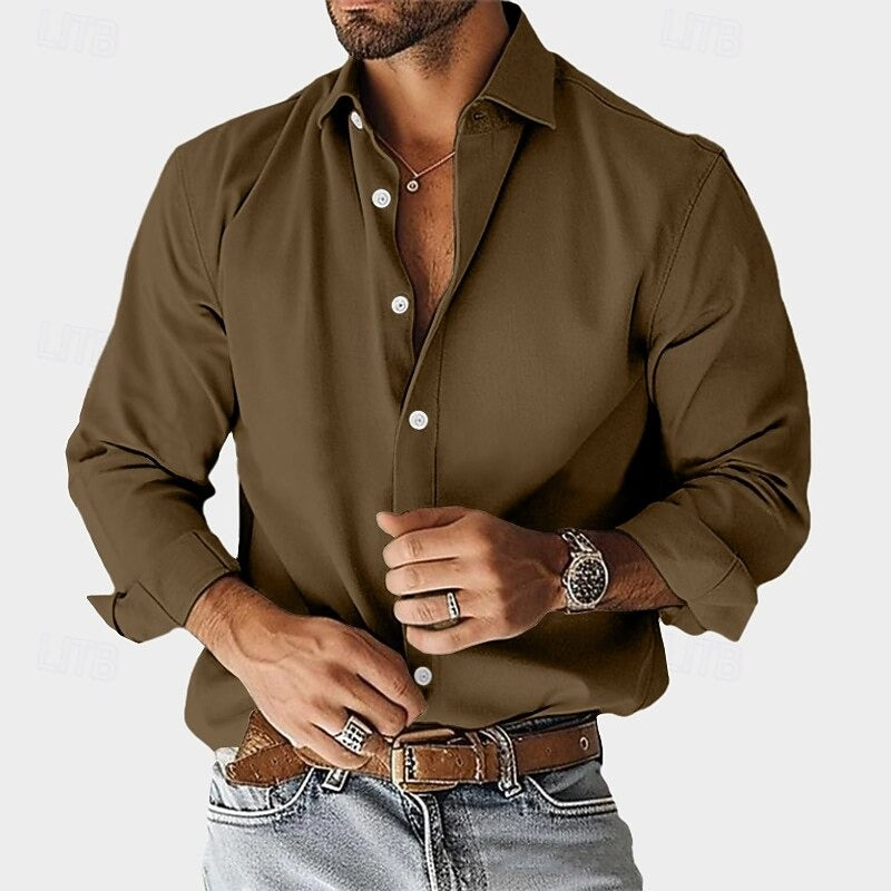 Adriano™ | Camisa gris carbón de tejido técnico transpirable