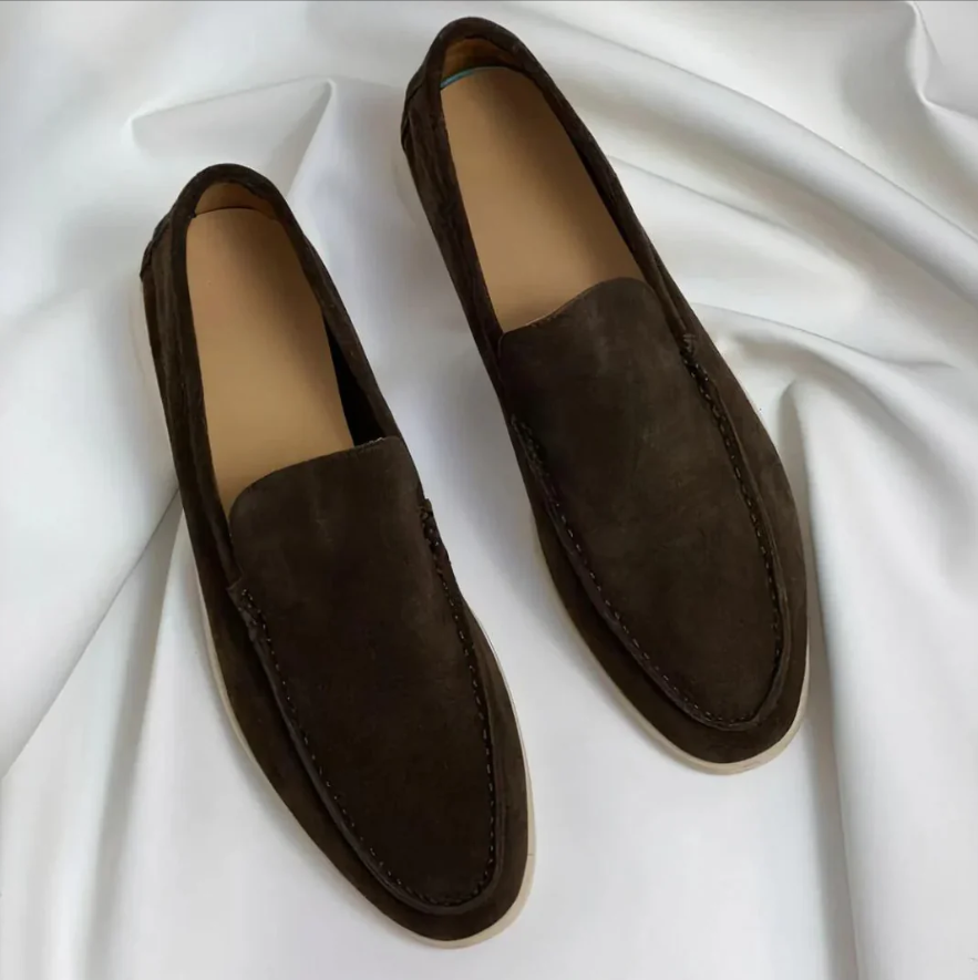 Mocasines elegantes de ante