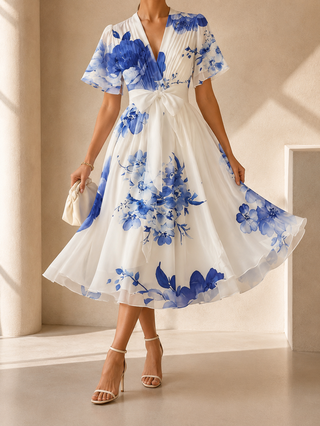 Amelia | Vestido Floral de Gasa