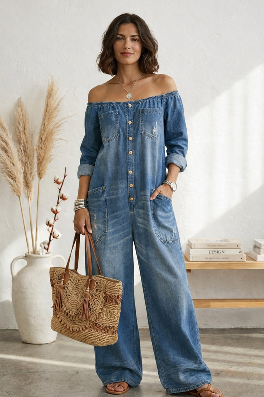 Serrano Madrid | Vega mono de denim algodón con lavado vintage