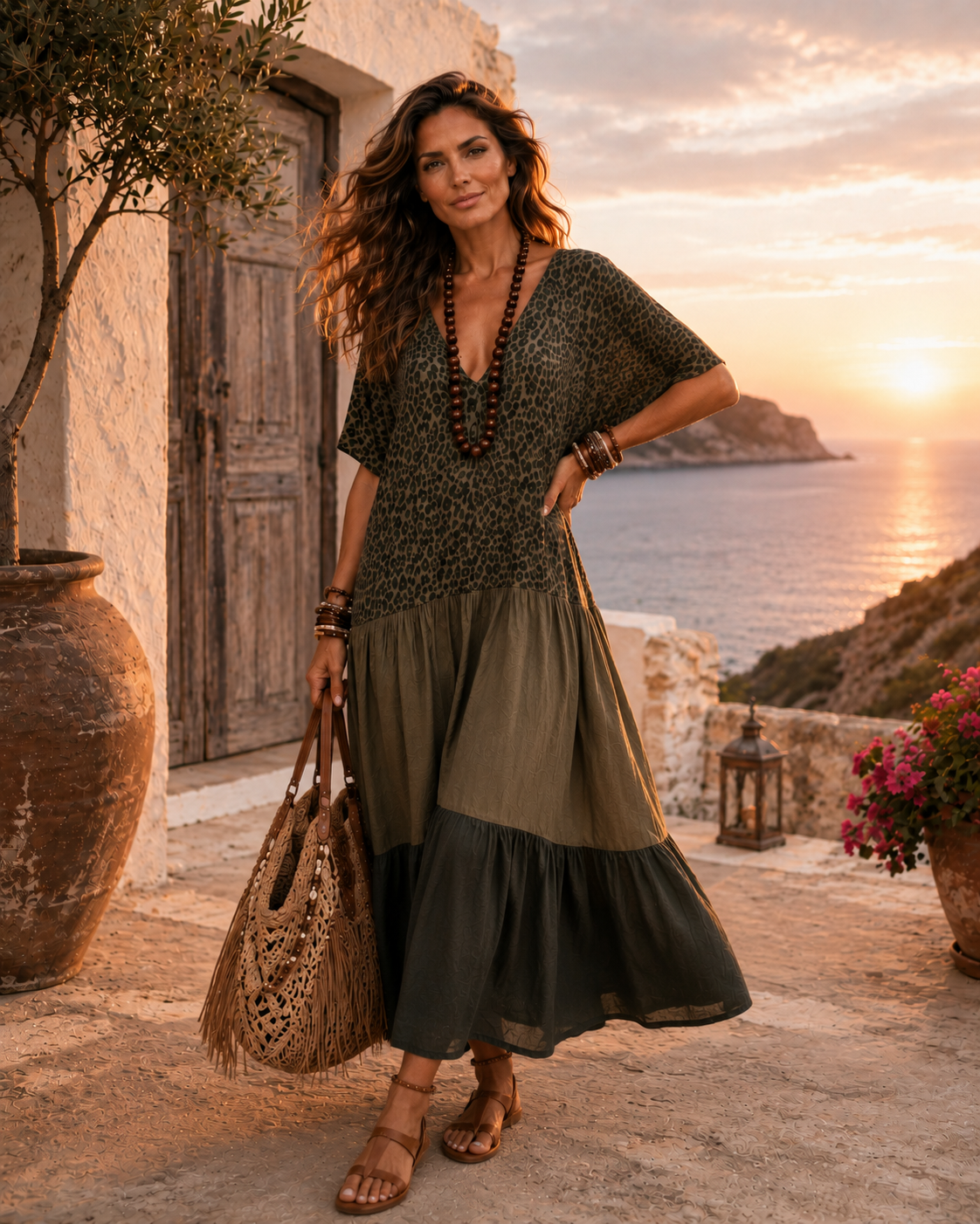 Elena | Vestido Bohemio Animal Print