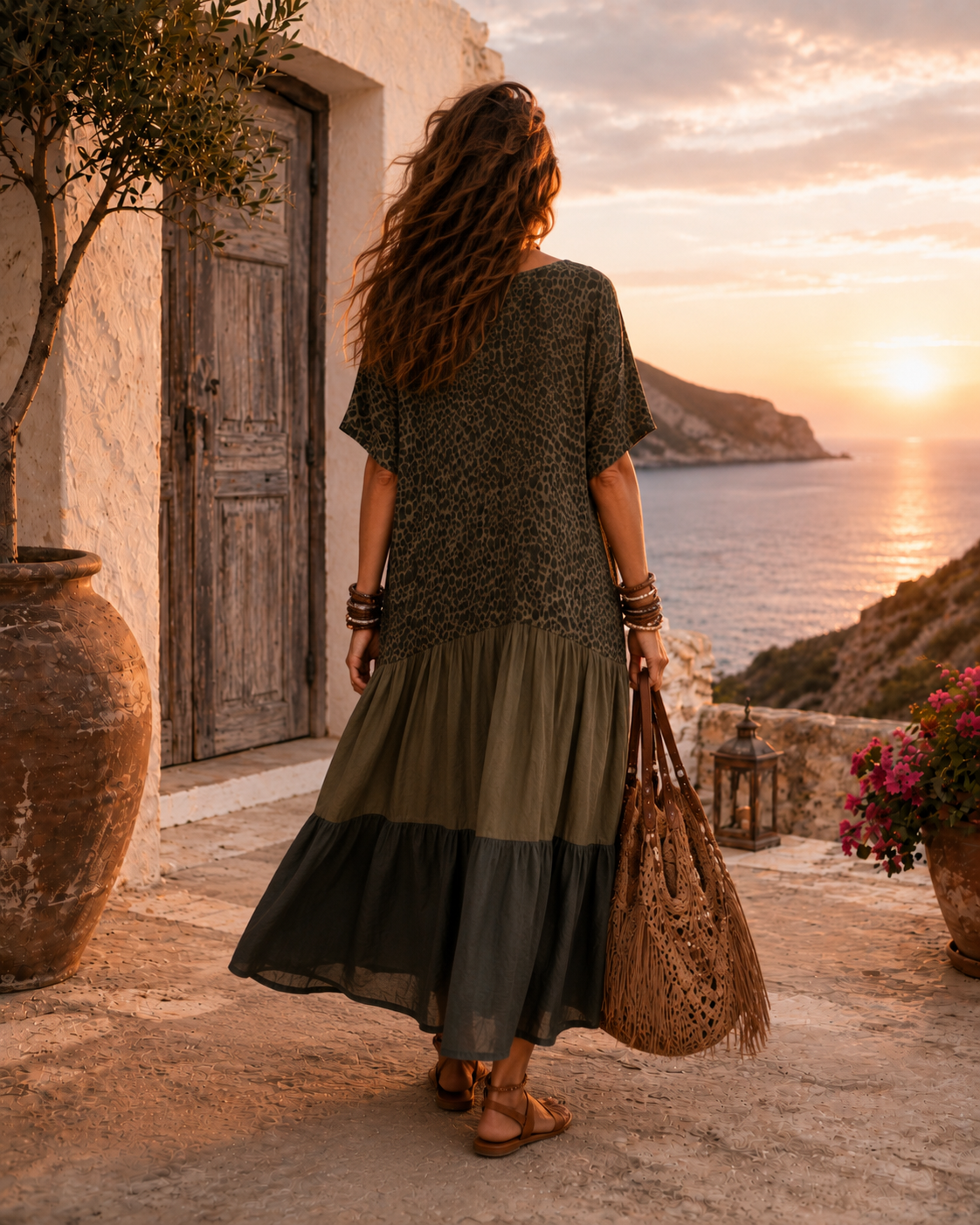 Elena | Vestido Bohemio Animal Print