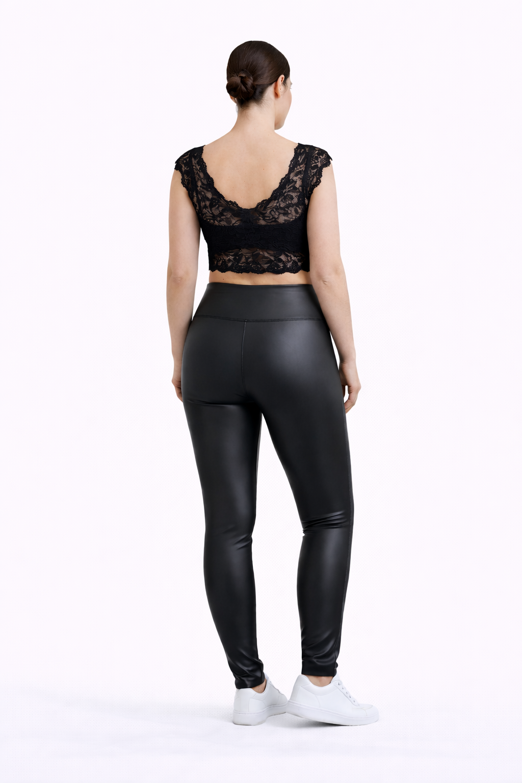 Emma | Leggings de cuero sintético negros
